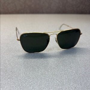 Ray-Ban Gold and Black Sunglasses